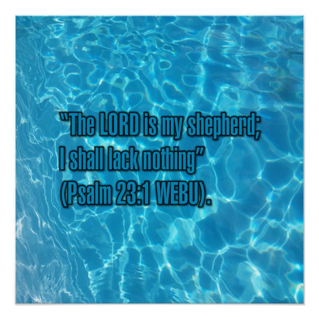 Psalm 23:1 WEBU Poster (Vorderseite)