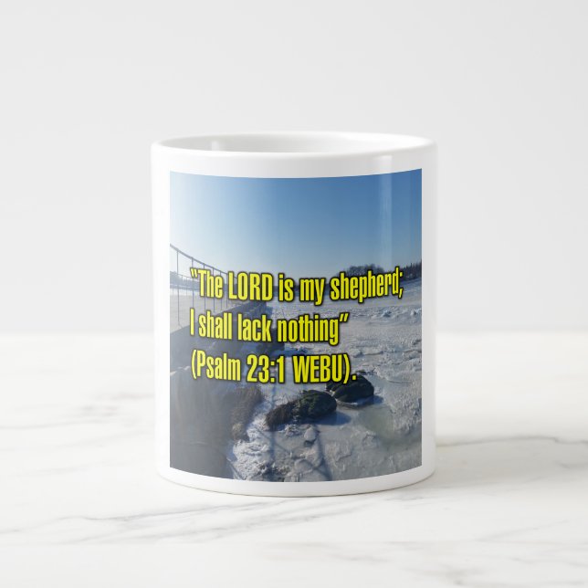 Psalm 23:1 WEBU-Tasse Jumbo-Tasse (Vorderseite)
