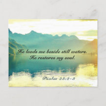 Psalm 23 2-3 Er führt mich neben noch Wasser