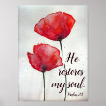 Psalm 23:3 Er restauriert mein Soul, Bibel Verse B