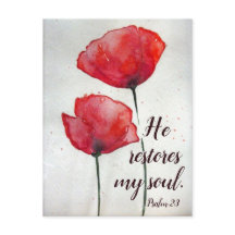 Psalm 23:3 Er restauriert mein Soul, Bibel Verse B