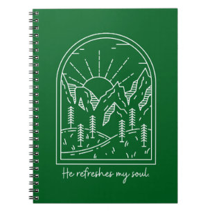 Psalm 23 3 Erfrischungen Soul Christlich Bibelvers Notizblock
