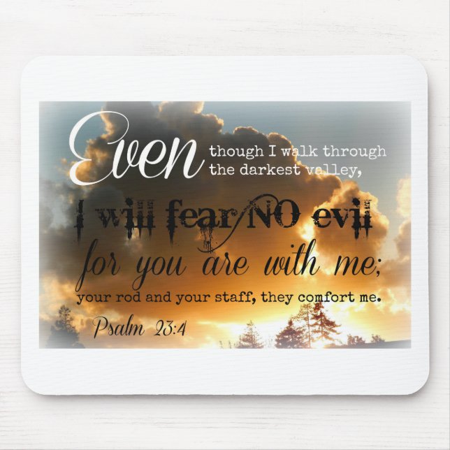 Psalm-23:3 goldener Himmel Mousepad (Vorne)