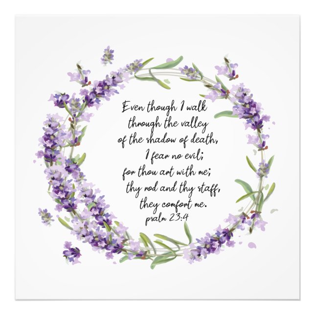 Psalm 23: 4 fotodruck (Vorne)