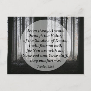 Psalm 23:4 Ich werde kein Böses fürchten Bibelvers Postkarte