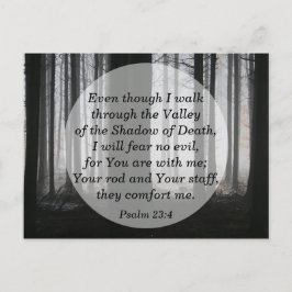 Psalm 23:4 Ich werde keine böse Bibel Verse Erinne Postkarte