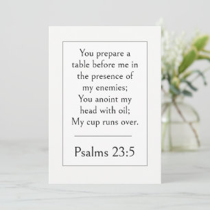 Psalm 23:5 Bibelvers, ermutigende Schrift Einladung