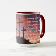 Psalm 23:6 Benutzerdefinierter Bibelvers Glaube Ka