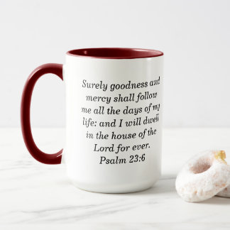 Psalm 23:6 Individuelle Bibel Zwei-Töne-Kaffeetass Tasse