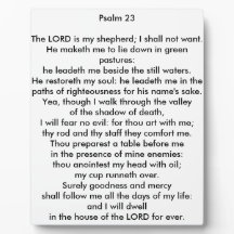 Psalm 23 8x10 Tisch-Fotoplakette
