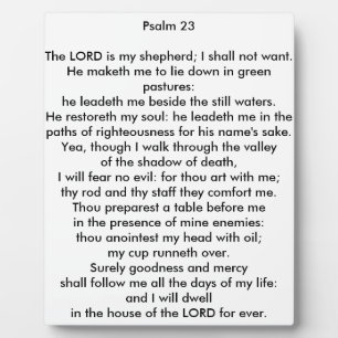 Psalm 23 8x10 Tisch-Fotoplakette Fotoplatte