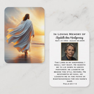 Psalm 23 anpassbare Trauer-Gedenkkarte Mitteilungskarte