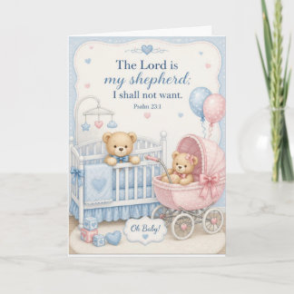 Psalm 23 Baby-Gratulierungskarte Karte