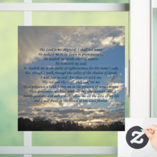 Psalm 23 Beautiful Bible Verse Christlich Fensteraufkleber