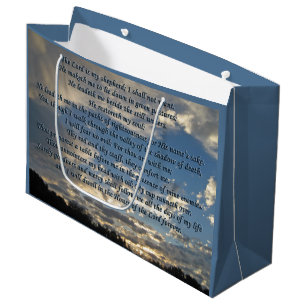 Psalm 23 Beautiful Bible Verse Christlich Große Geschenktüte