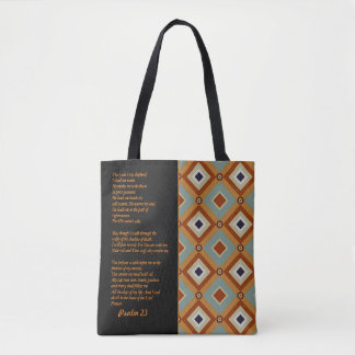 Psalm 23 Bibel Verse, Retro Print Tasche