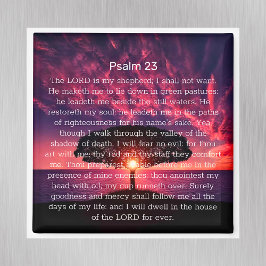 Psalm 23 Bibel Verse Sonnenuntergang Baum Magnet