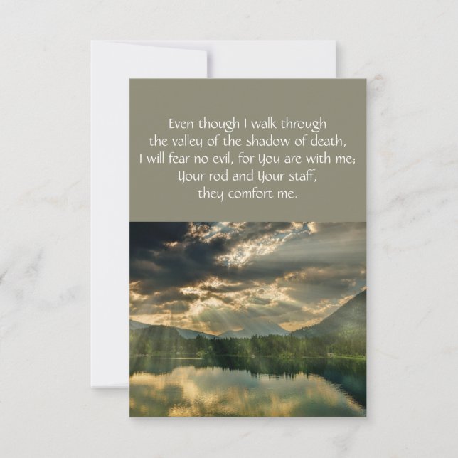 Psalm 23 Bibelschrift Gedenkstätte Christlich Einladung (Vorderseite)