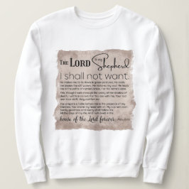 Psalm 23 Bibelschrift Vintages Papier Sweatshirt