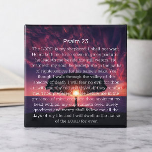 Psalm 23 Bibelvers Sonnenuntergang Baum Magnet