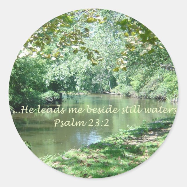 Psalm-23-Bibelverse-Aufkleber Runder Aufkleber (Vorderseite)