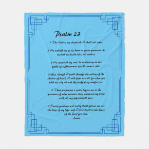 Psalm 23 blaue Grenze  Fleecedecke