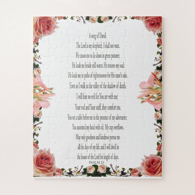 Psalm 23, Blumenstrauß 56 Stücke Easy Puzzle (Vertikal)