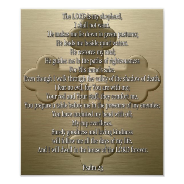 Psalm 23 - Bronze Fotodruck (Vorne)