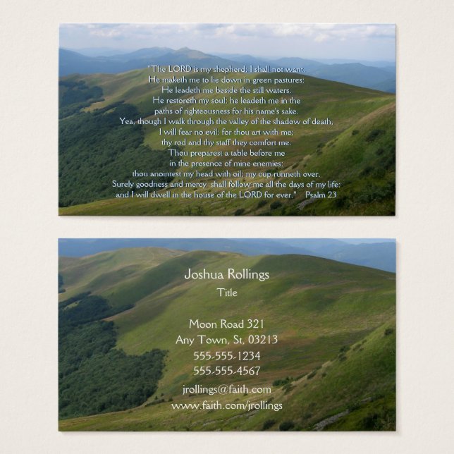 Psalm 23 | Christlich Inspiration (Vorne & Hinten)