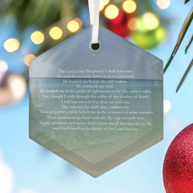 Psalm 23 Der Herr ist die Weihnachtskirche meines  Ornament Aus Glas (Von Creator hochgeladen)