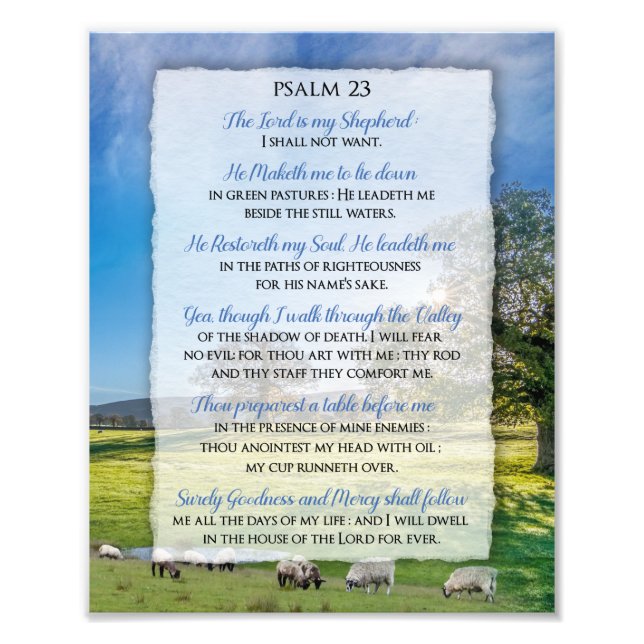 Psalm 23 - Der Herr ist mein Hirte Fotodruck (Vorne)