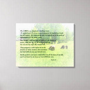 Psalm 23 Der Herr ist mein Hirte Leinwanddruck