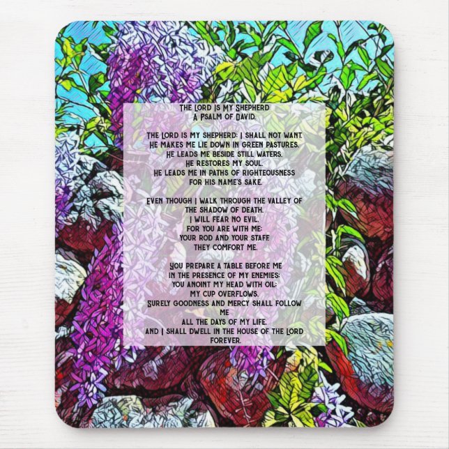 Psalm 23 - Der Herr ist mein Hirte Mousepad (Vorne)