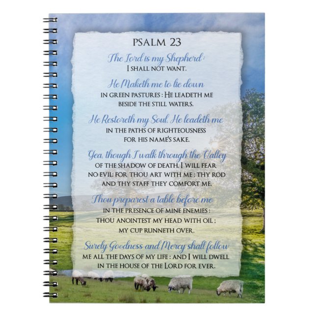 Psalm 23 - Der Herr ist mein Hirte Notizblock (Vorderseite)