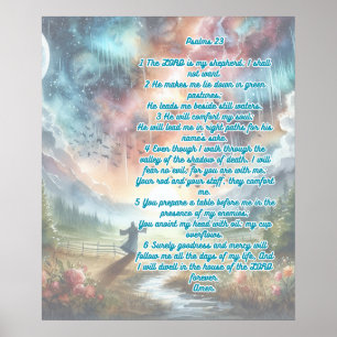 Psalm 23 Der Herr ist mein Hirte Poster