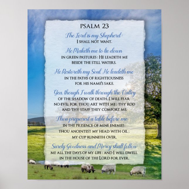 Psalm 23 - Der Herr ist mein Hirte Poster (Vorne)
