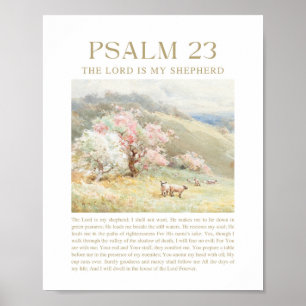 Psalm 23 Der Herr ist mein Hirte Poster