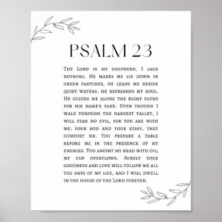 Psalm 23 Der Herr ist mein Hirte Poster
