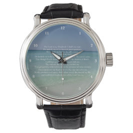 Psalm 23 Der Herr ist mein Hirte Schöner Strand Armbanduhr