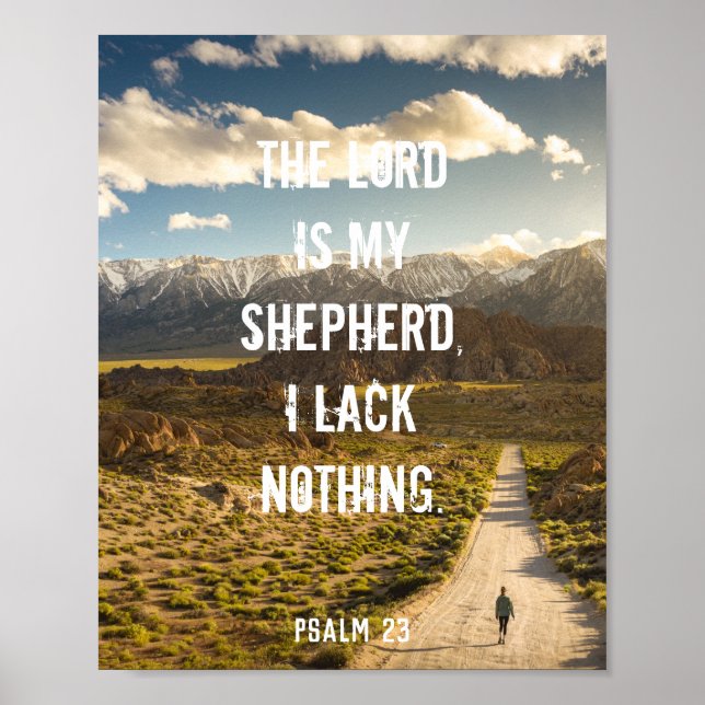 Psalm 23 Der Herr ist mein Hirte, Schrift Poster (Vorne)