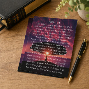 Psalm 23 Der Herr ist mein Hirte Sonnenuntergang  Postkarte