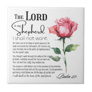 Psalm 23 Der Herr ist meine Schäferhirde-Blume Fliese