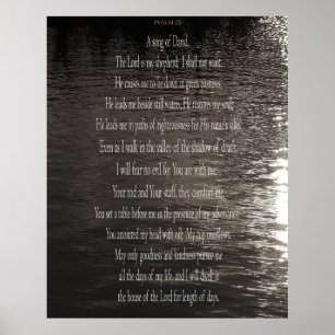 Psalm 23 Druck, David, Wert Poster Papier (Matt)