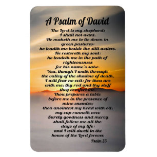 Psalm 23: Ein Psalm von David Magnet