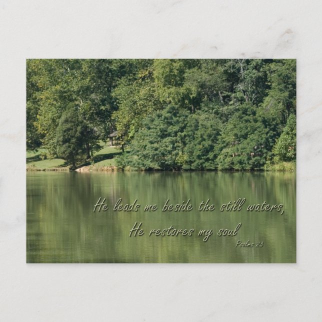 Psalm 23 Er führt mich neben den stillen Wassern Postkarte (Vorderseite)
