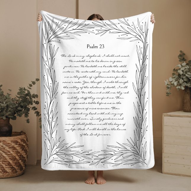 Psalm 23 Fleece-Decke Der Herr ist mein Hirte  Fleecedecke (Von Creator hochgeladen)