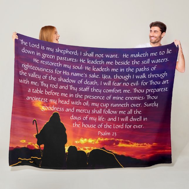 Psalm 23 fleecedecke (Beispiel)