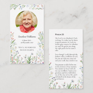 Psalm 23 Florales Trauergebet Karte
