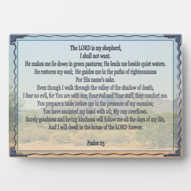 Psalm 23 fotoplatte (Vorderseite)