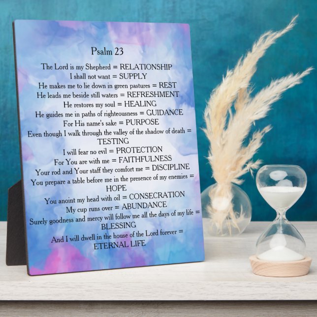 Psalm 23 fotoplatte (Seite)
